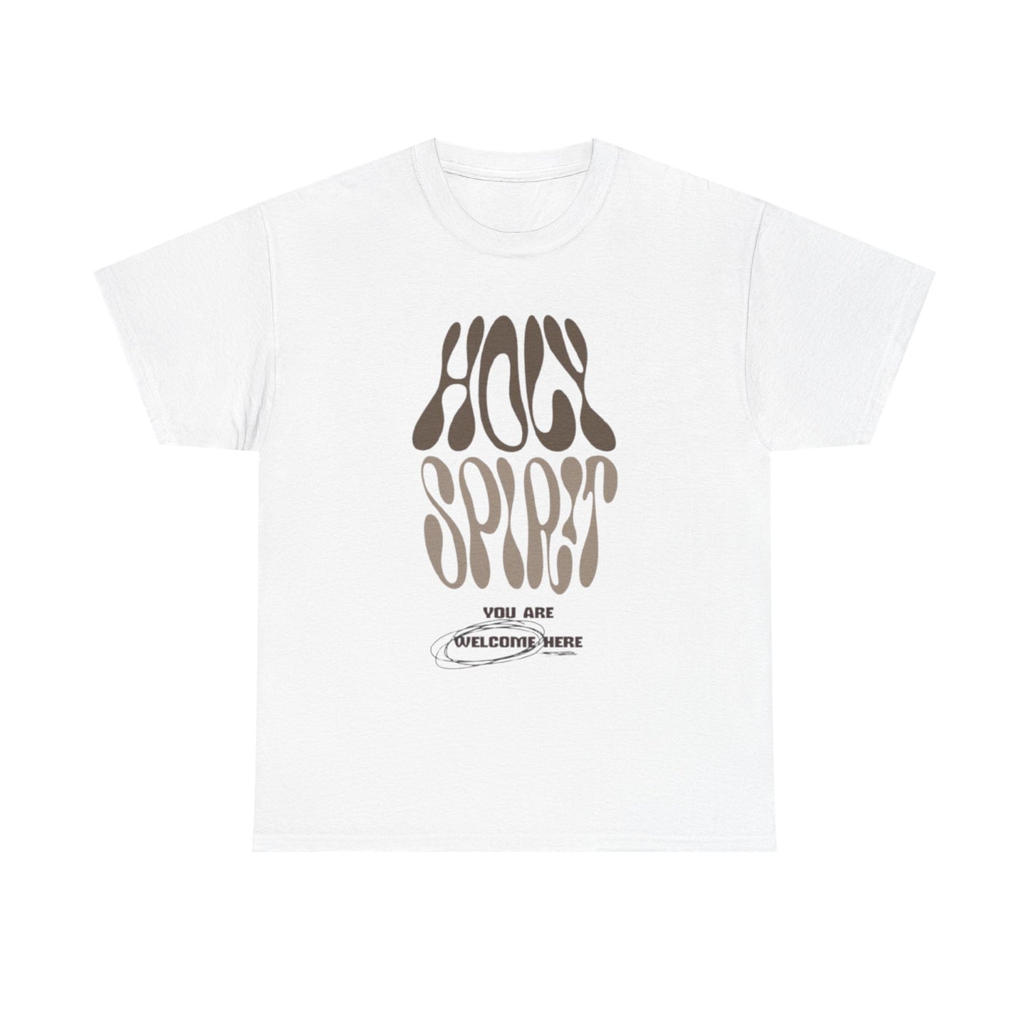 Holy Spirit Unisex Heavy Cotton Tee - Groovy Faith-Inspired Shirt
