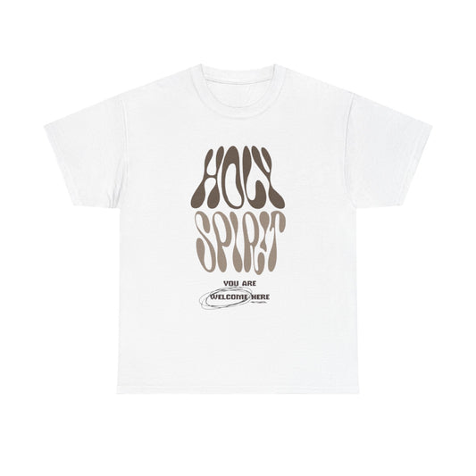 Holy Spirit Unisex Heavy Cotton Tee - Groovy Faith-Inspired Shirt