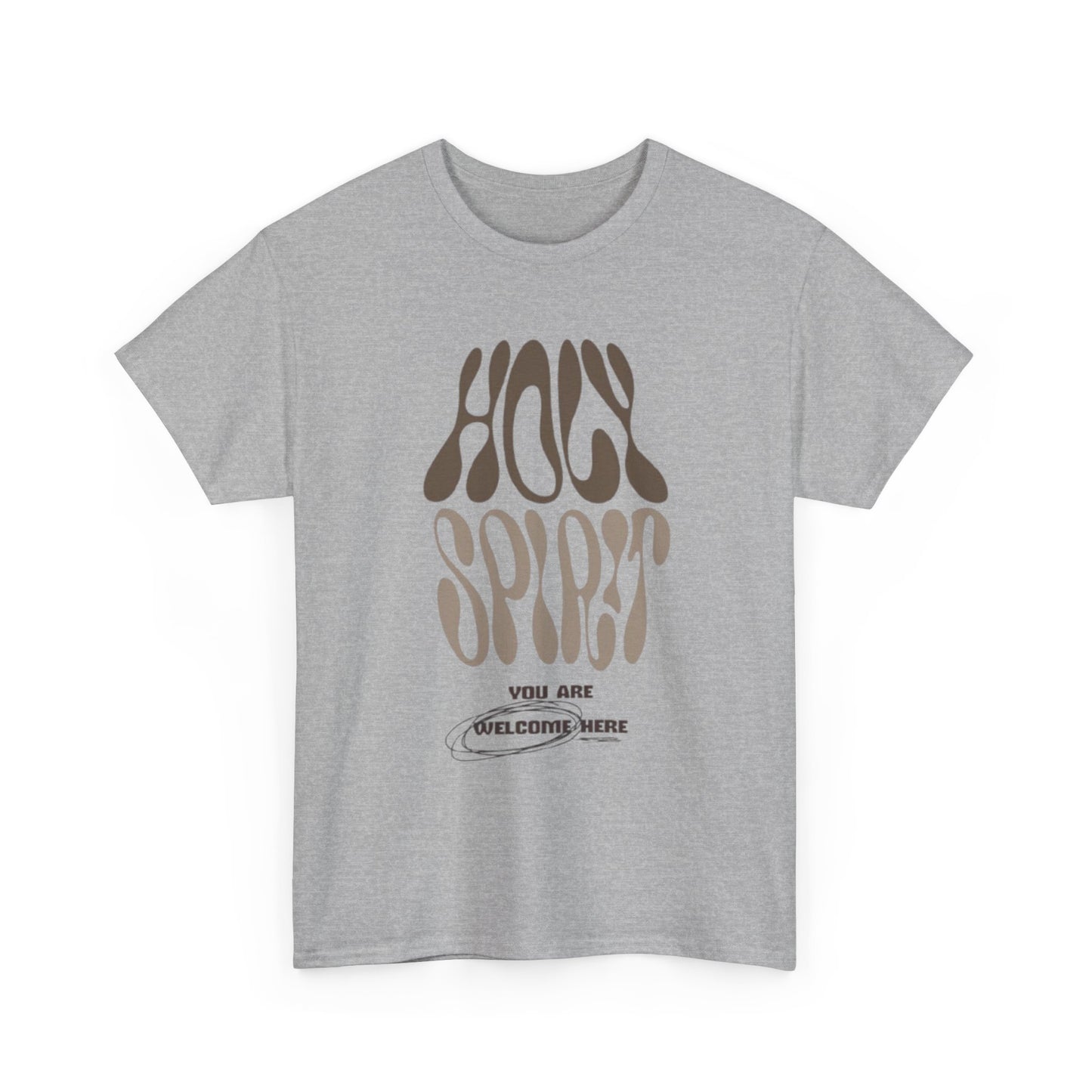 Holy Spirit Unisex Heavy Cotton Tee - Groovy Faith-Inspired Shirt