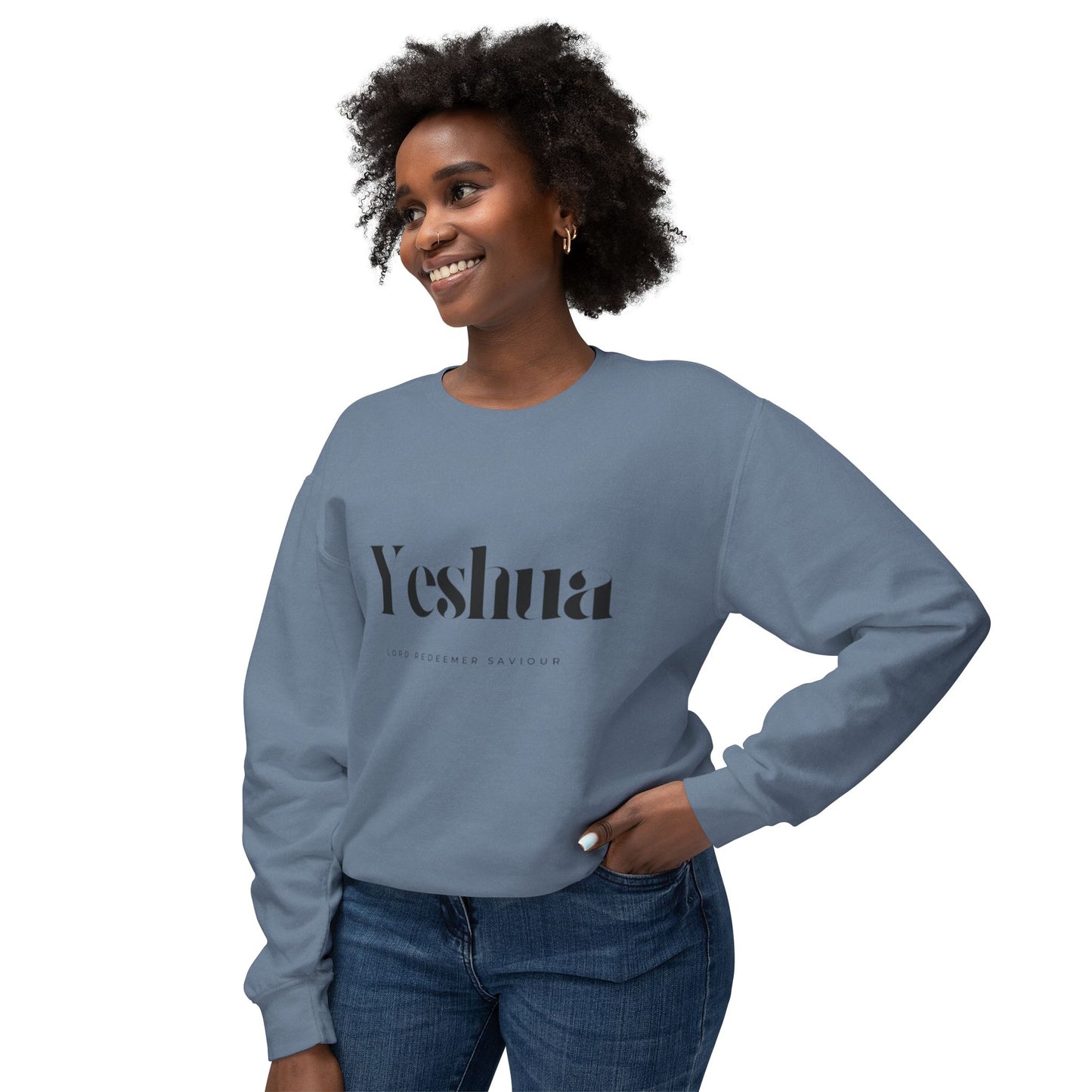 Yeshua Comfort Crewneck Sweatshirt, Unisex Cozy Top, Inspirational Gift, Spiritual Apparel, Everyday Wear