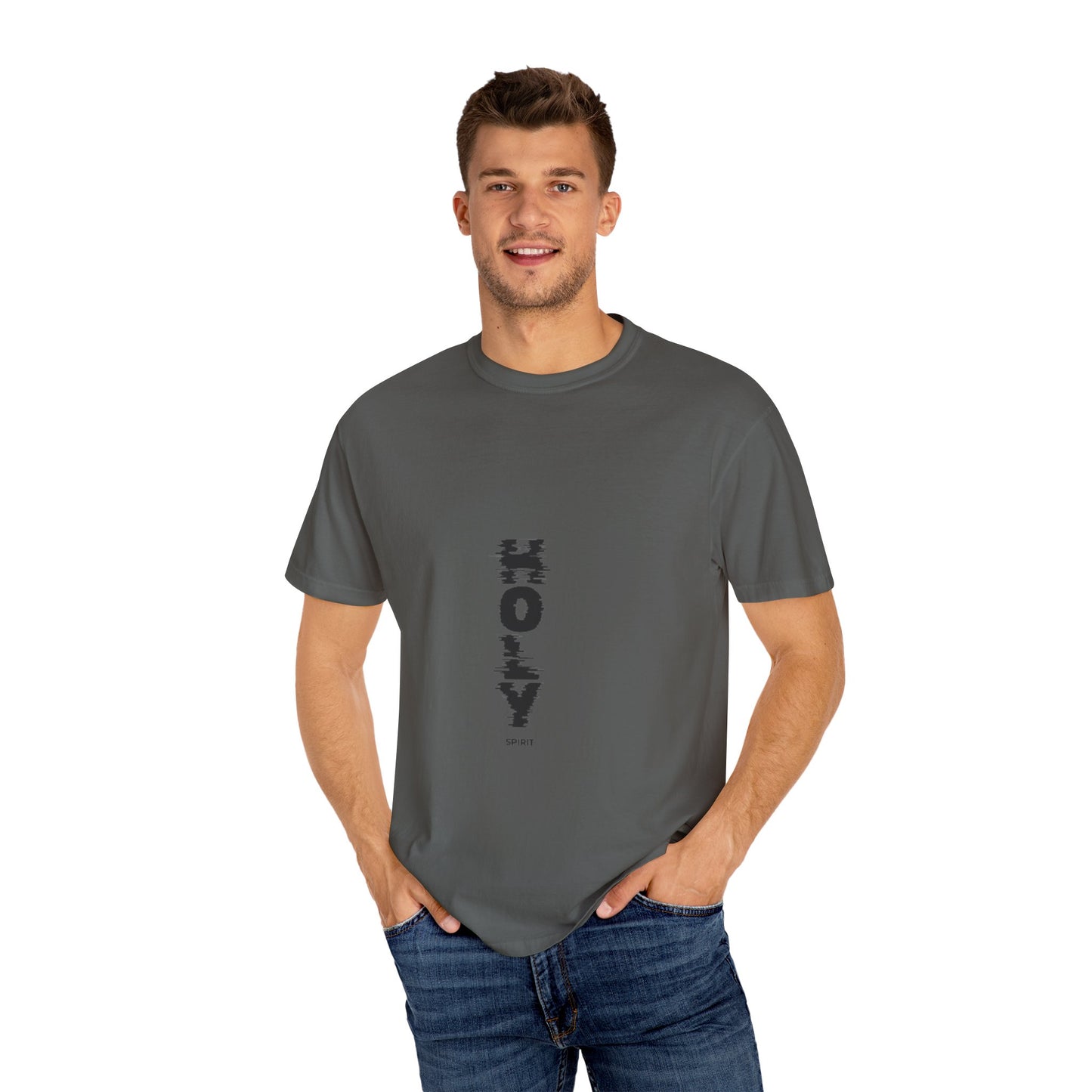 Holy Unisex Garment-Dyed T-Shirt, Faith-Based Tee, Everyday Wear, Casual Style, Gift for Believers, Spiritual Apparel