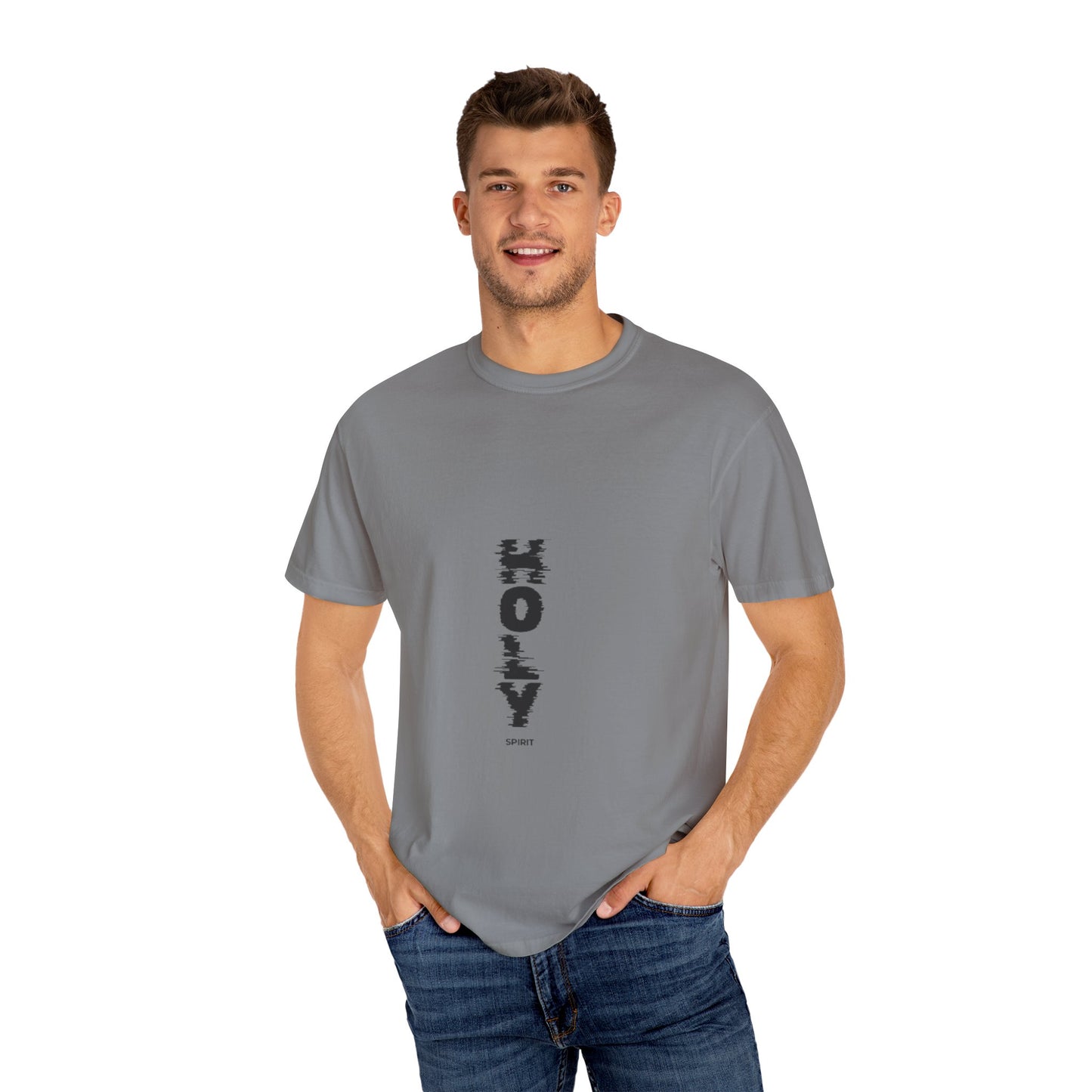 Holy Unisex Garment-Dyed T-Shirt, Faith-Based Tee, Everyday Wear, Casual Style, Gift for Believers, Spiritual Apparel