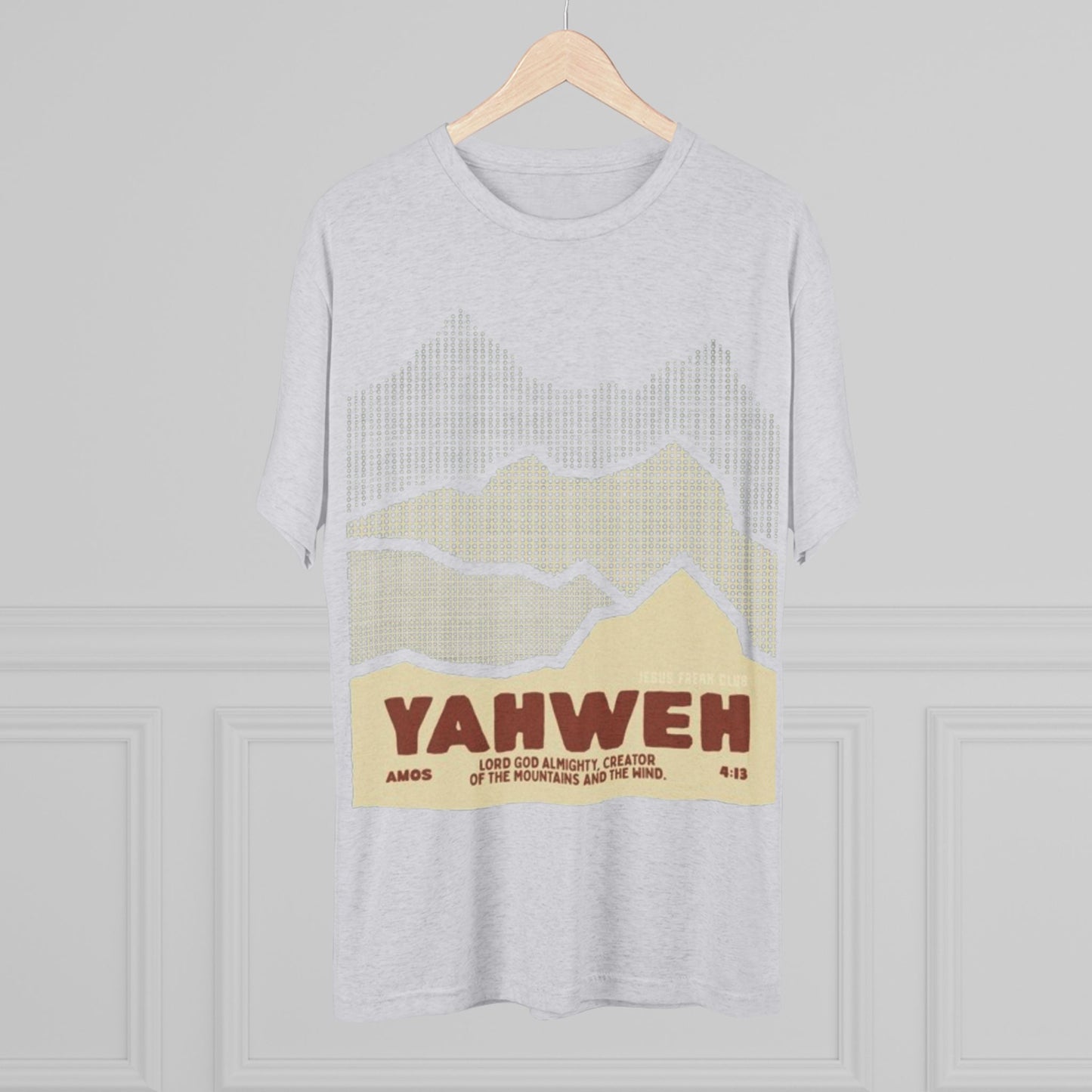 Faith-Inspired Unisex Tri-Blend Crew Tee - Yahweh Mountain Graphic