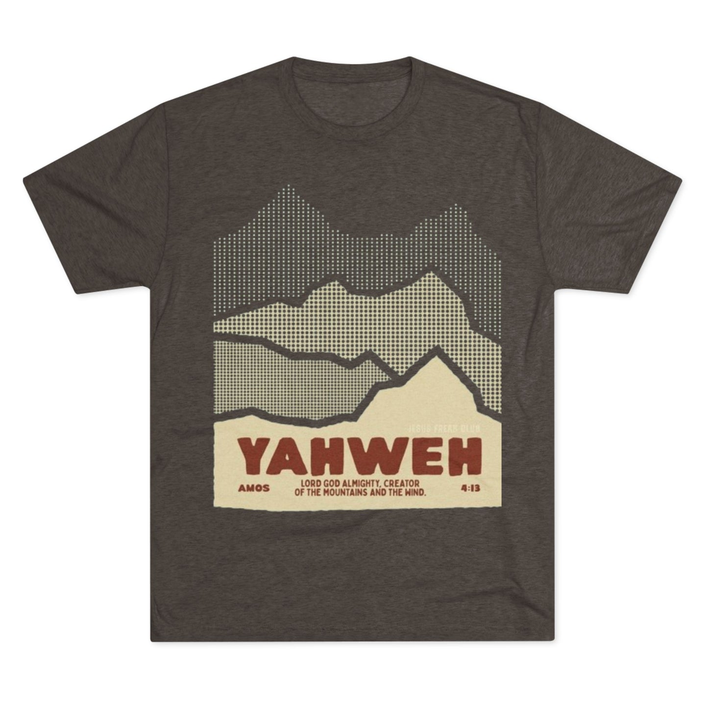 Faith-Inspired Unisex Tri-Blend Crew Tee - Yahweh Mountain Graphic