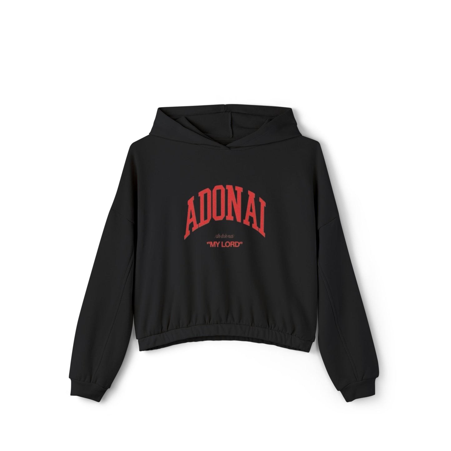 Adonai Women's Cinched Bottom Hoodie - Casual Comfort with a Meaningful Message