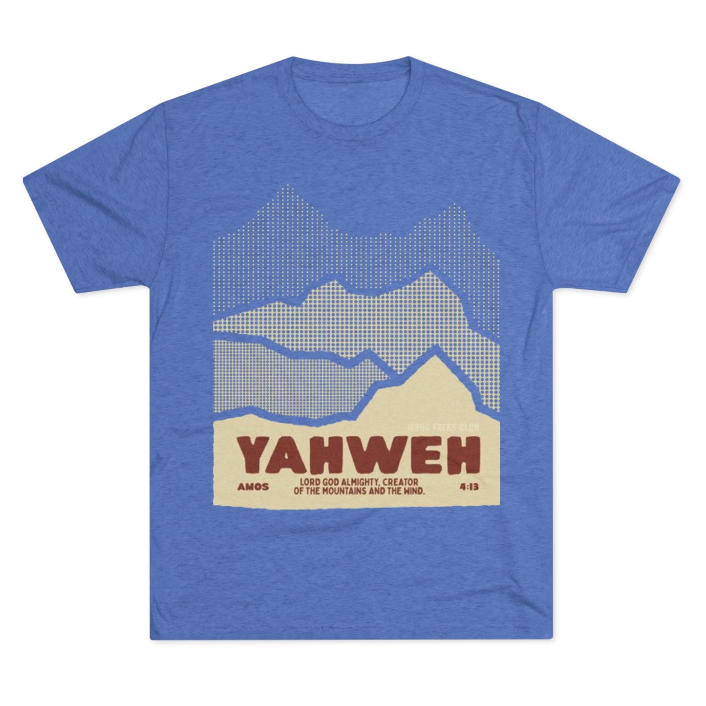 Faith-Inspired Unisex Tri-Blend Crew Tee - Yahweh Mountain Graphic