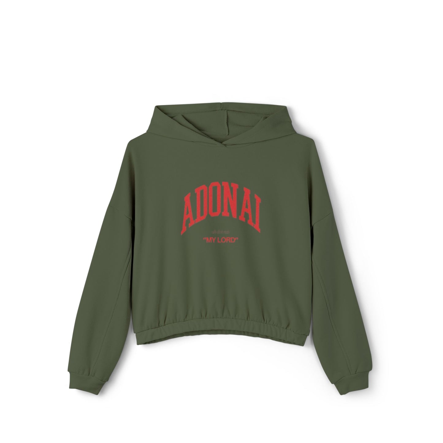 Adonai Women's Cinched Bottom Hoodie - Casual Comfort with a Meaningful Message