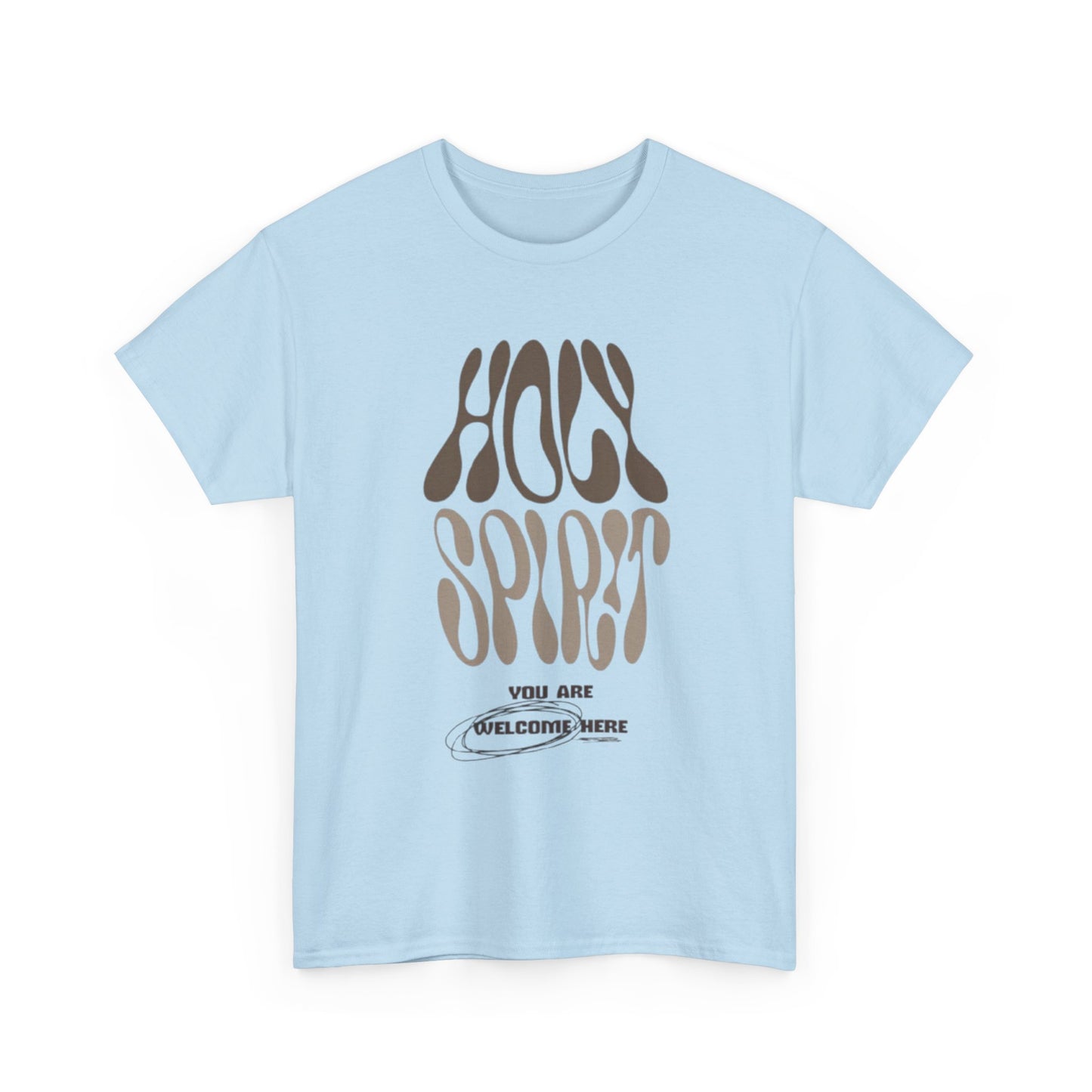 Holy Spirit Unisex Heavy Cotton Tee - Groovy Faith-Inspired Shirt