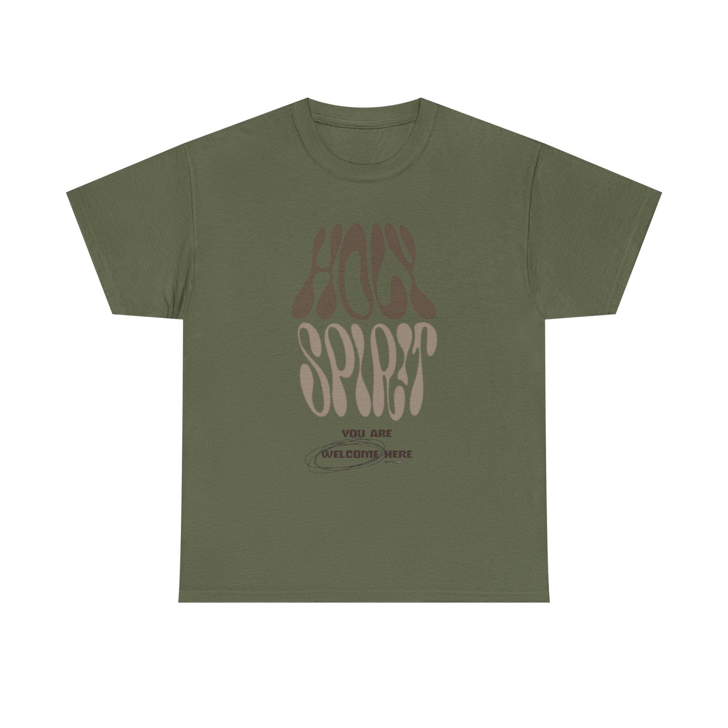 Holy Spirit Unisex Heavy Cotton Tee - Groovy Faith-Inspired Shirt