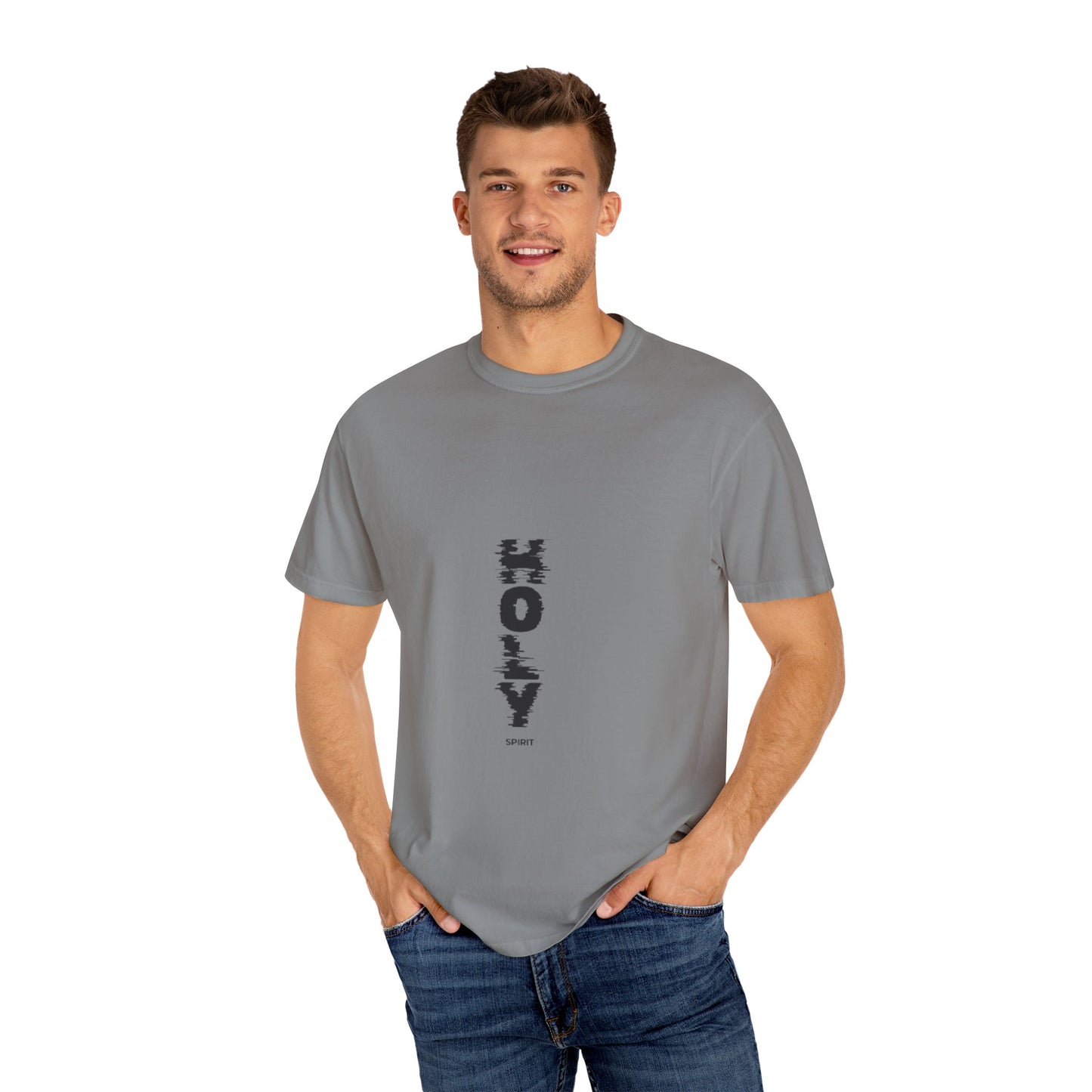Holy Unisex Garment-Dyed T-Shirt, Faith-Based Tee, Everyday Wear, Casual Style, Gift for Believers, Spiritual Apparel