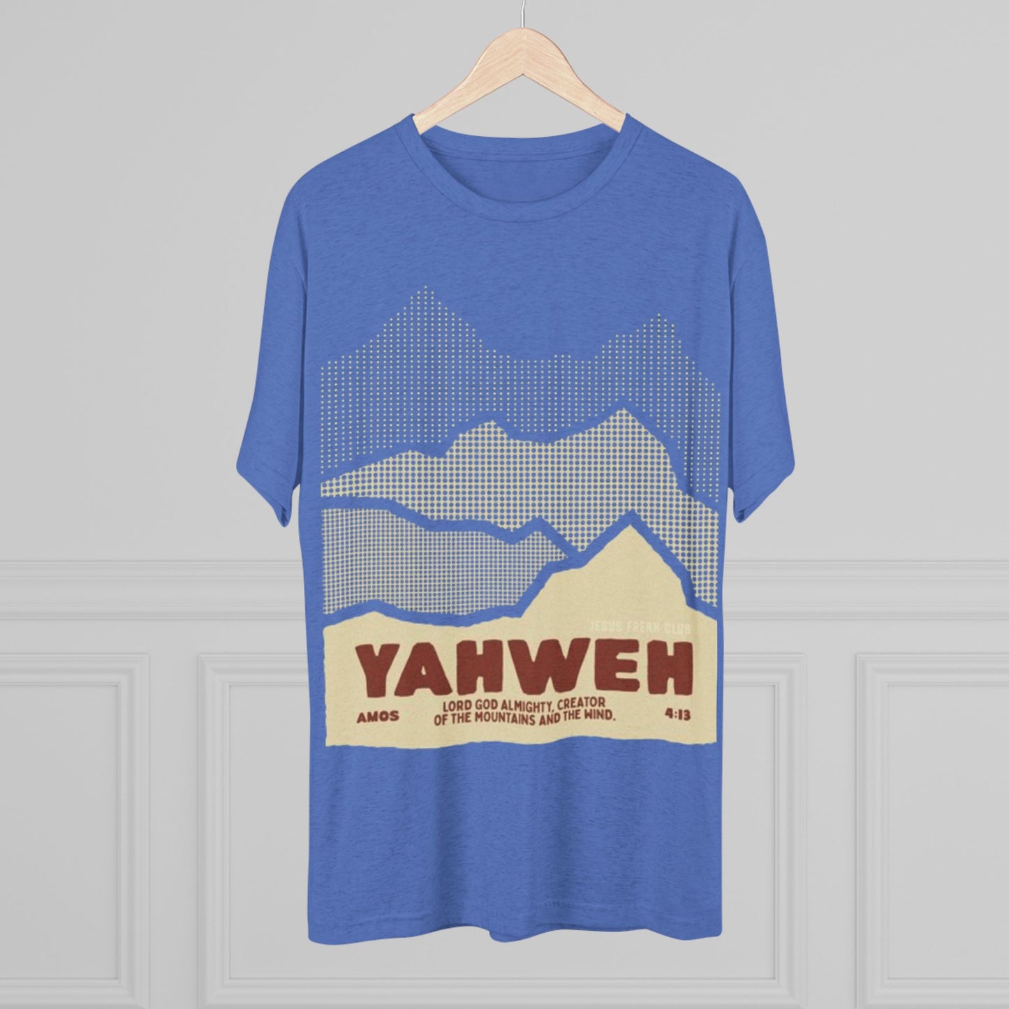 Faith-Inspired Unisex Tri-Blend Crew Tee - Yahweh Mountain Graphic