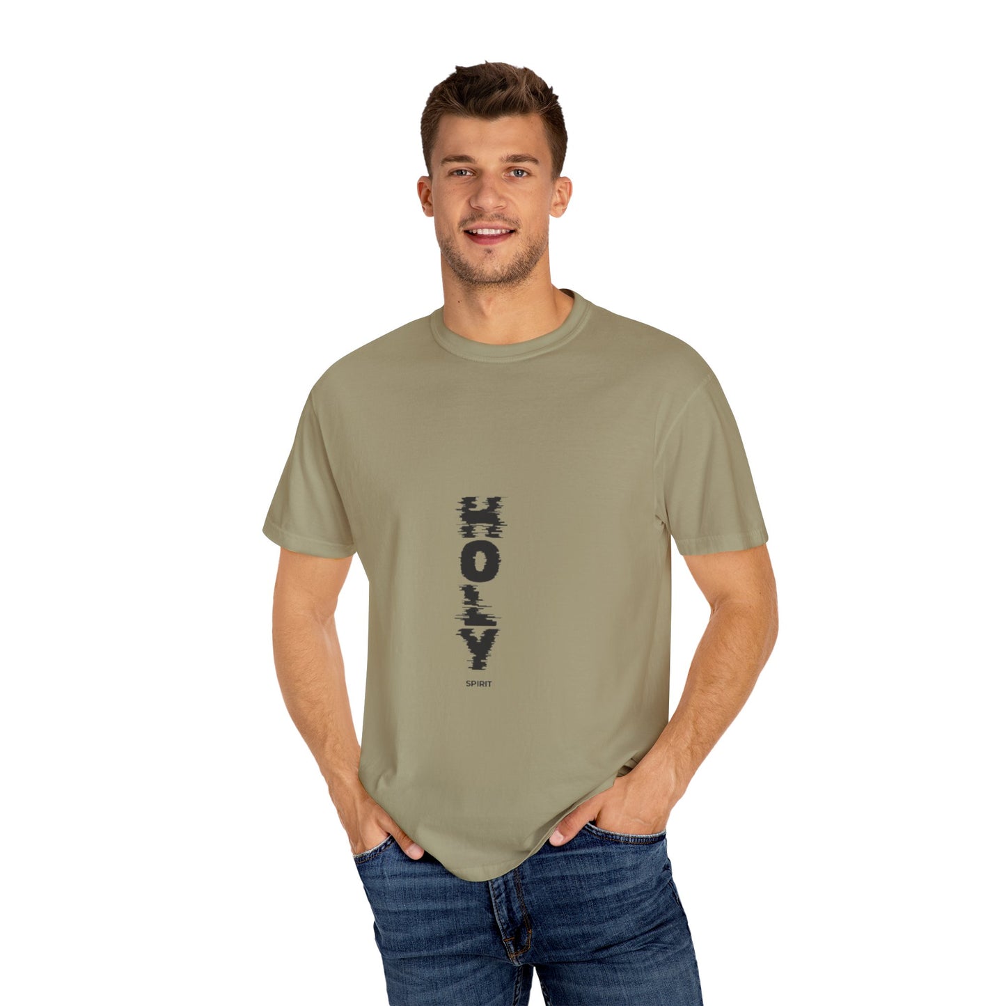 Holy Unisex Garment-Dyed T-Shirt, Faith-Based Tee, Everyday Wear, Casual Style, Gift for Believers, Spiritual Apparel