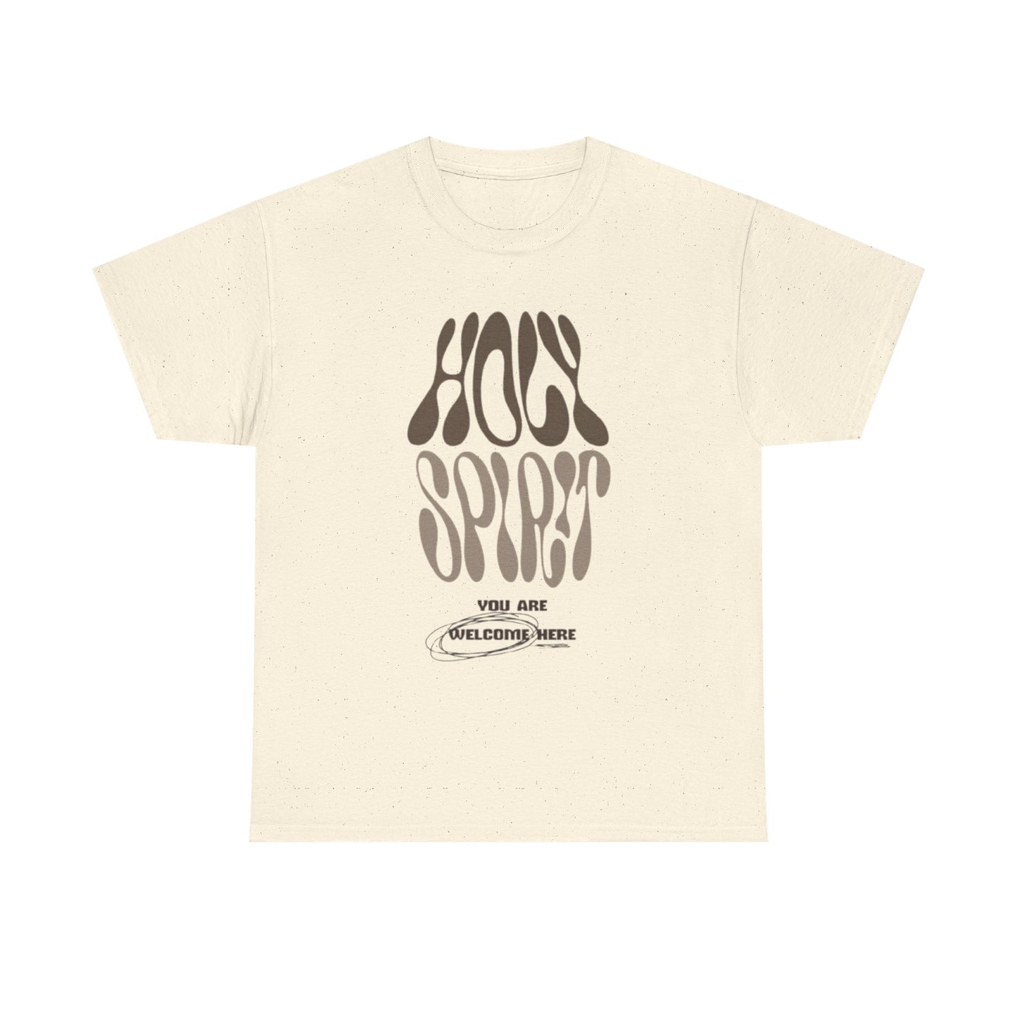Holy Spirit Unisex Heavy Cotton Tee - Groovy Faith-Inspired Shirt