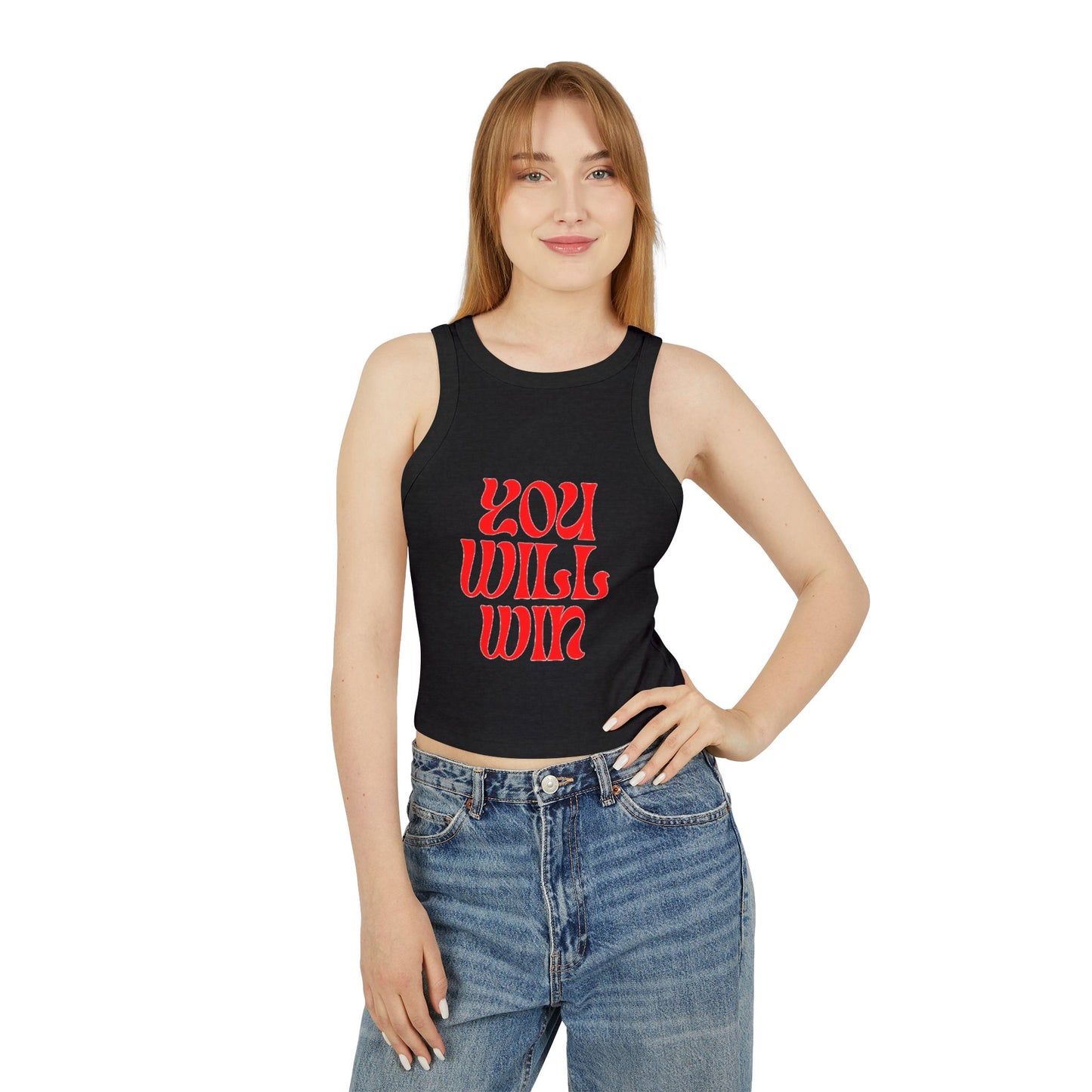 Empowering Women's Crop Tank, Motivational Fitness Top, Summer Workout Shirt, Inspirational Apparel, Casual Wear