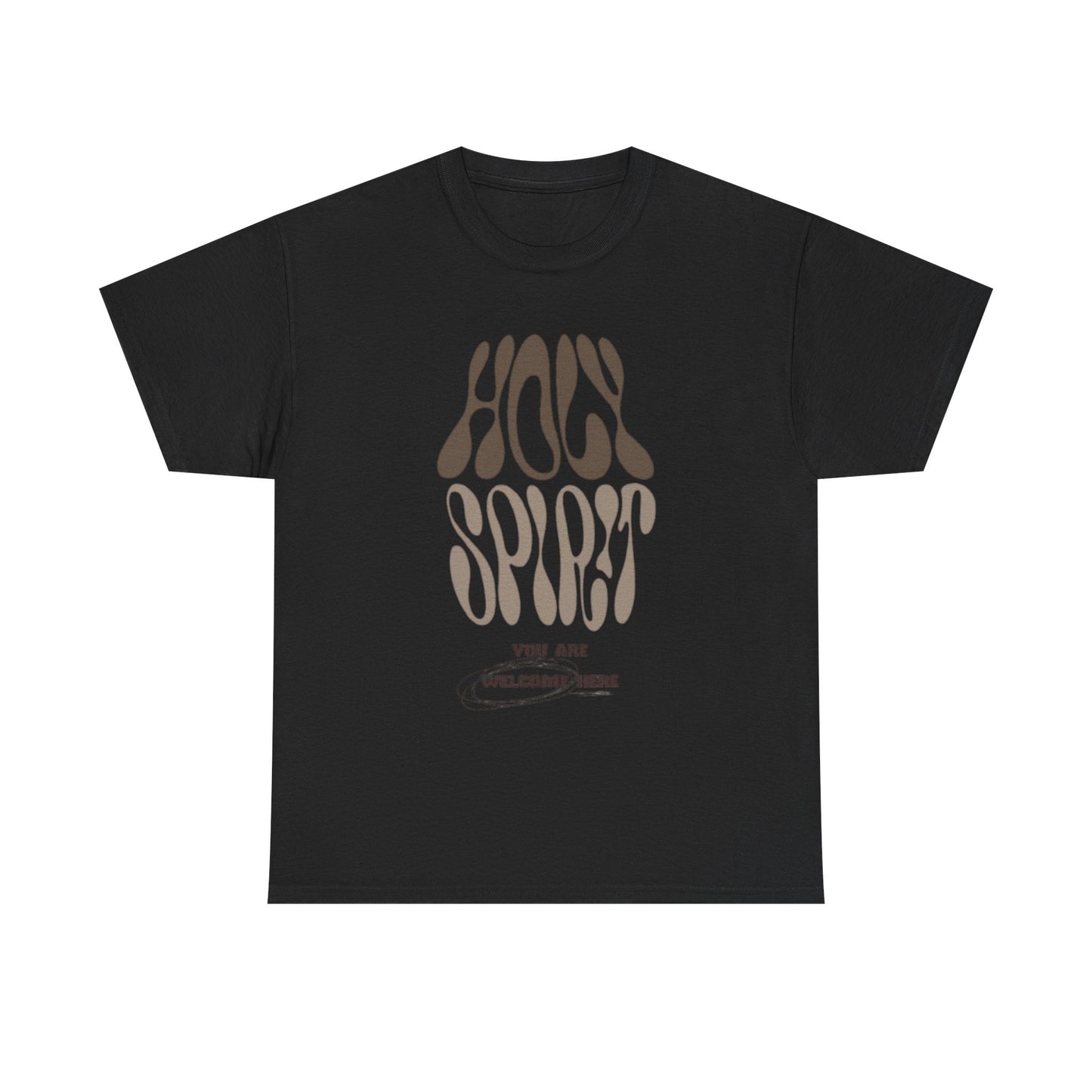 Holy Spirit Unisex Heavy Cotton Tee - Groovy Faith-Inspired Shirt