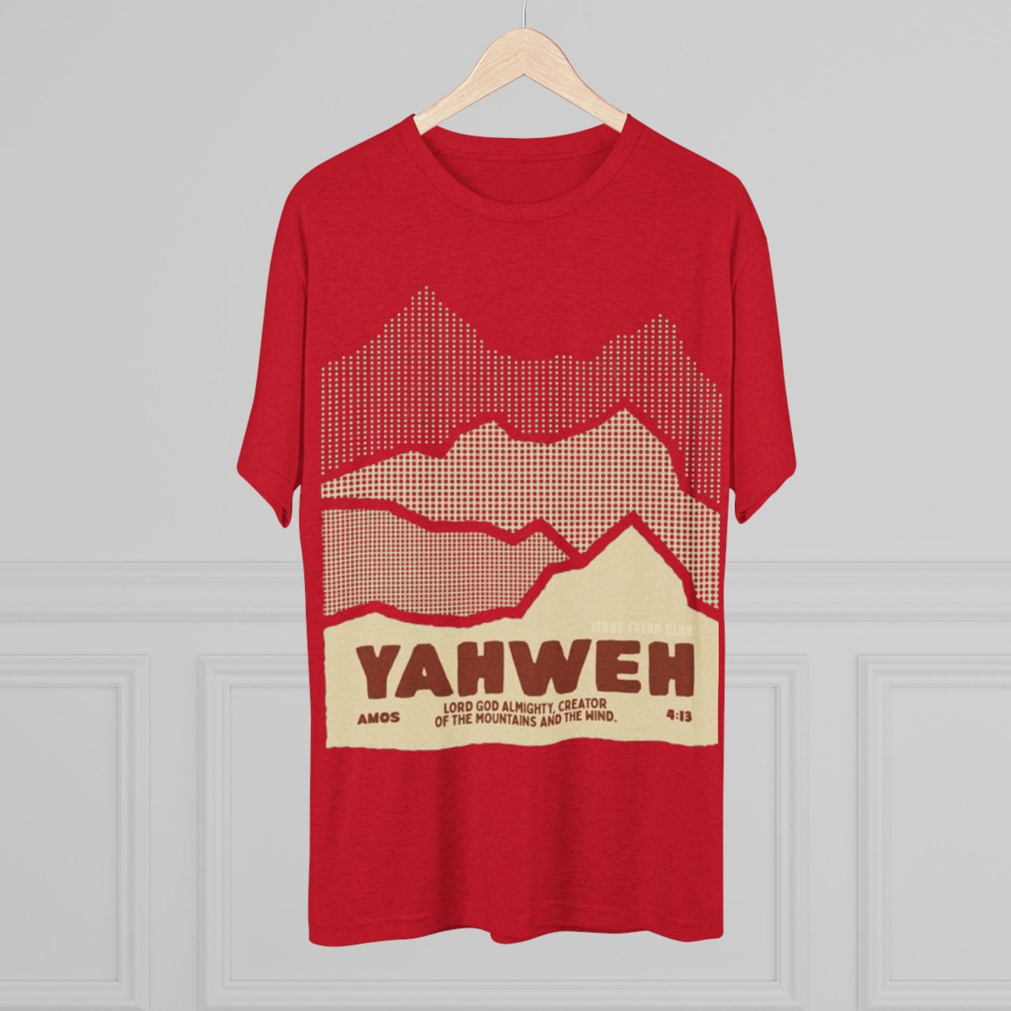 Faith-Inspired Unisex Tri-Blend Crew Tee - Yahweh Mountain Graphic