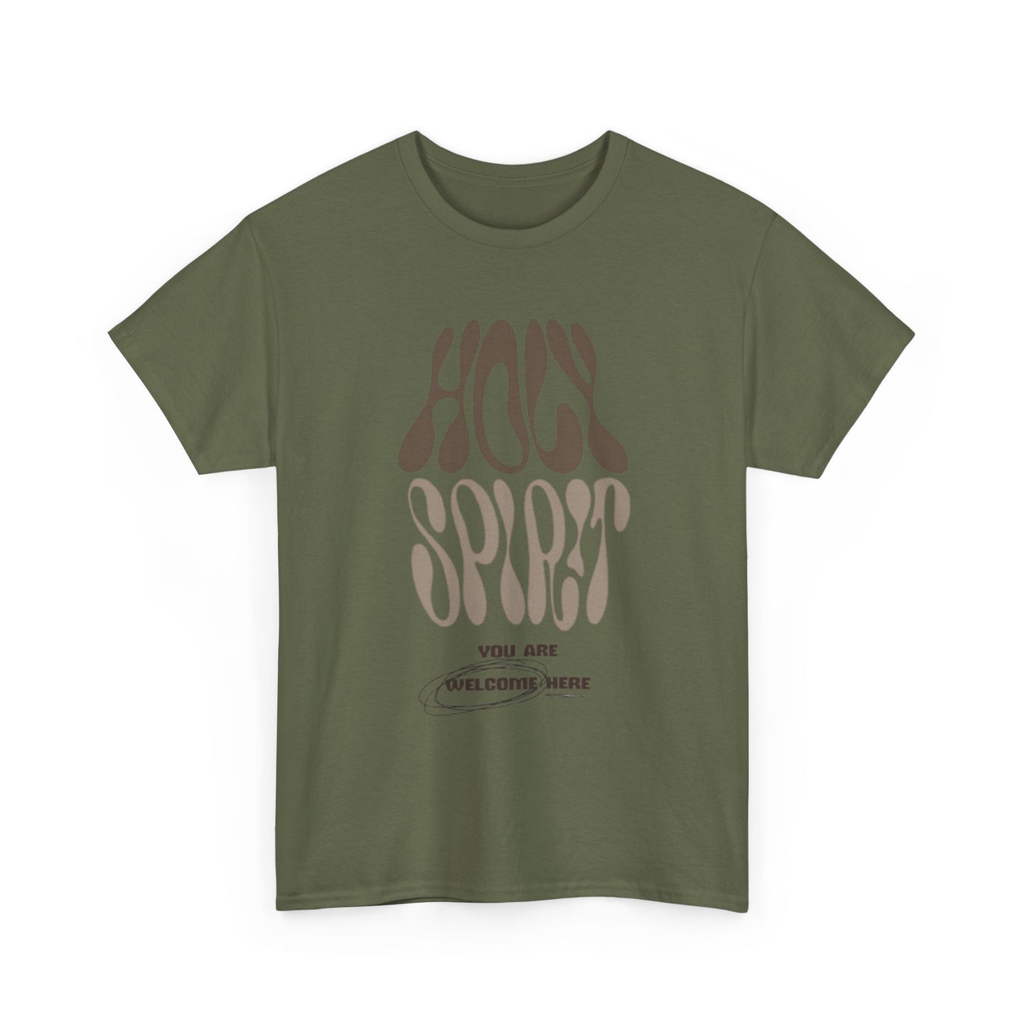 Holy Spirit Unisex Heavy Cotton Tee - Groovy Faith-Inspired Shirt