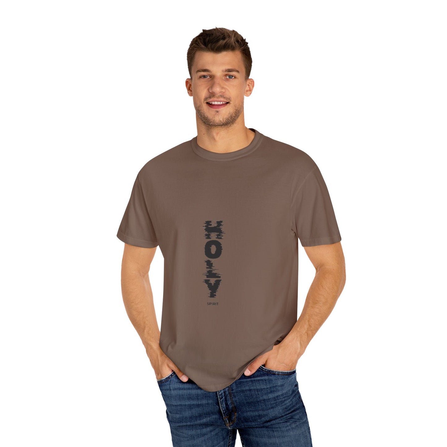 Holy Unisex Garment-Dyed T-Shirt, Faith-Based Tee, Everyday Wear, Casual Style, Gift for Believers, Spiritual Apparel