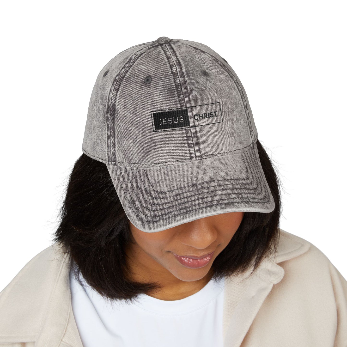 Vintage Embroidered Cap - Casual Christian Hat, Perfect for Gifts, Spiritual Events, Everyday Wear, Missions Trip Accessories