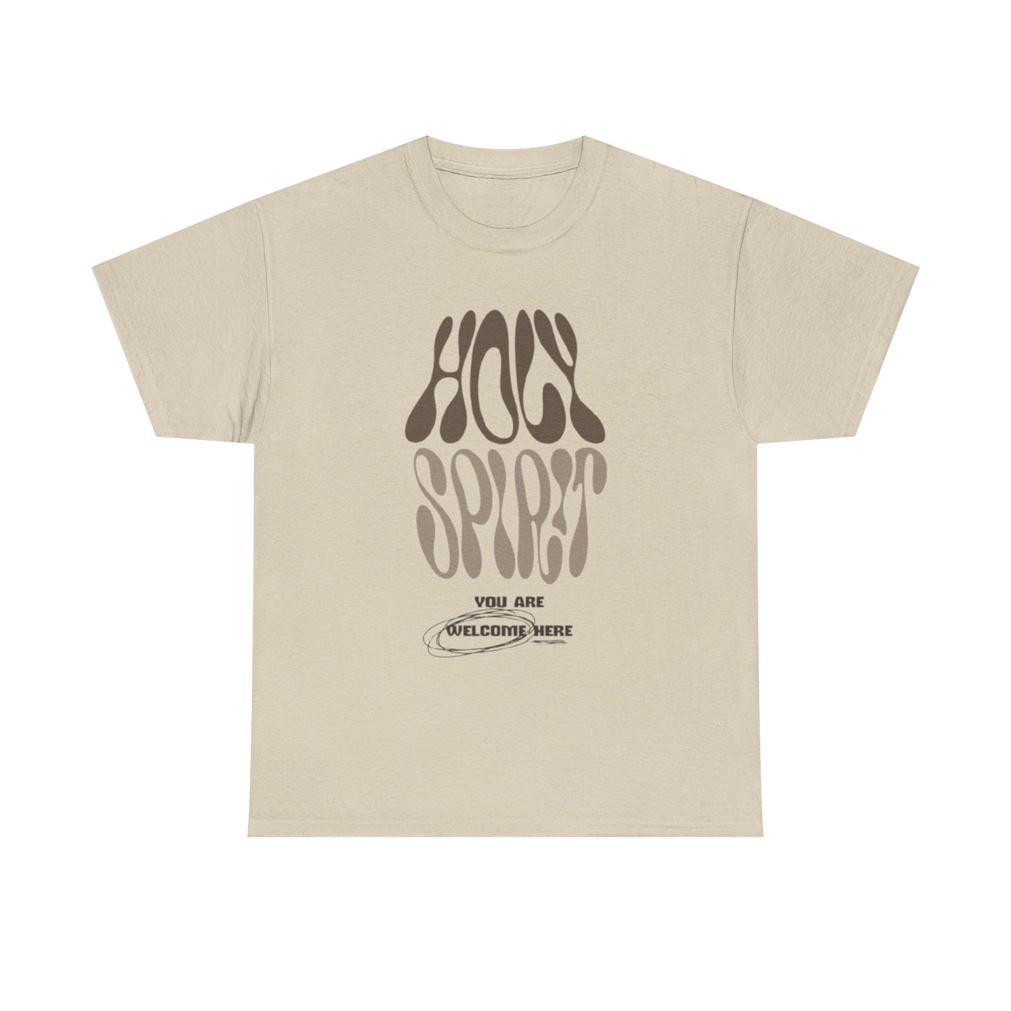 Holy Spirit Unisex Heavy Cotton Tee - Groovy Faith-Inspired Shirt
