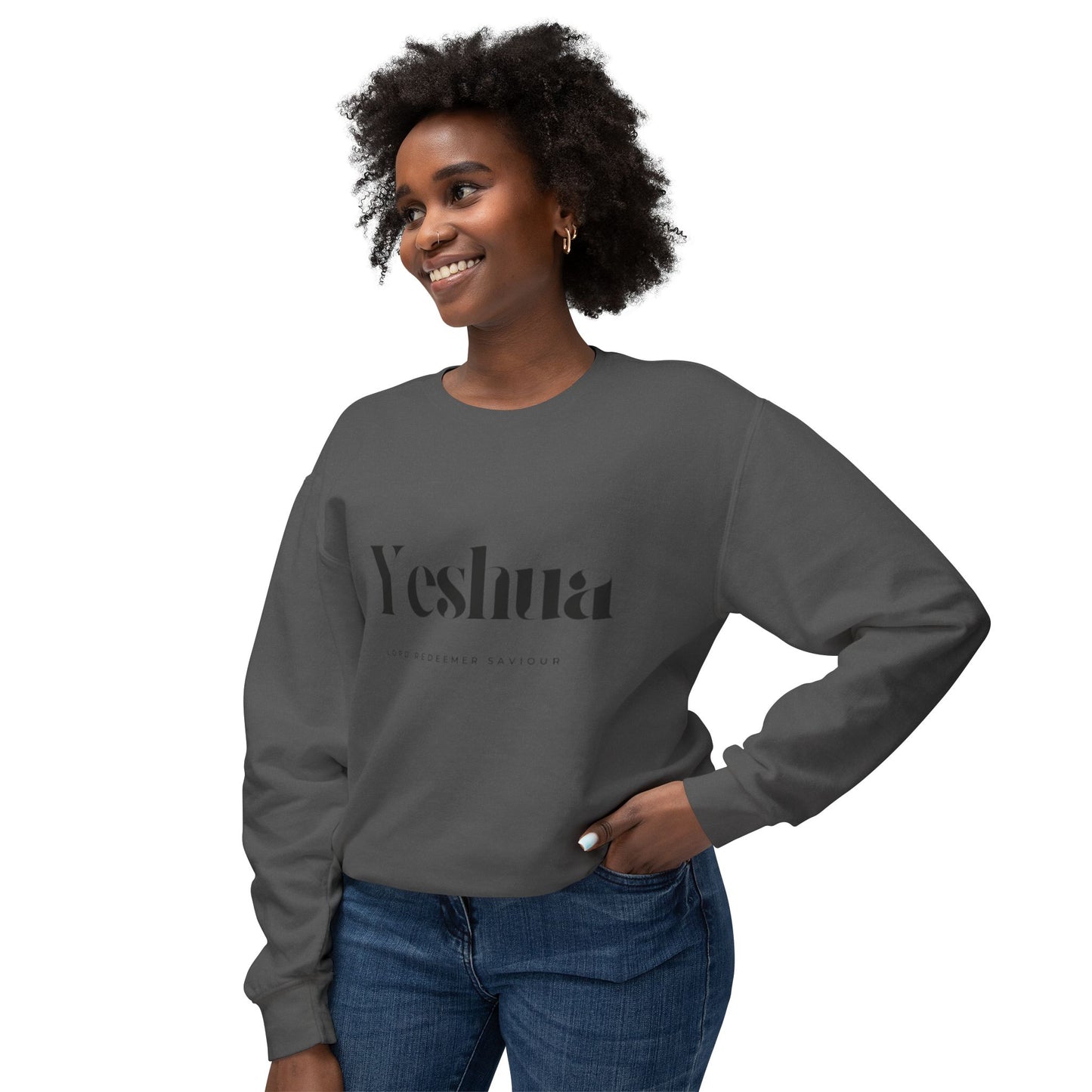 Yeshua Comfort Crewneck Sweatshirt, Unisex Cozy Top, Inspirational Gift, Spiritual Apparel, Everyday Wear