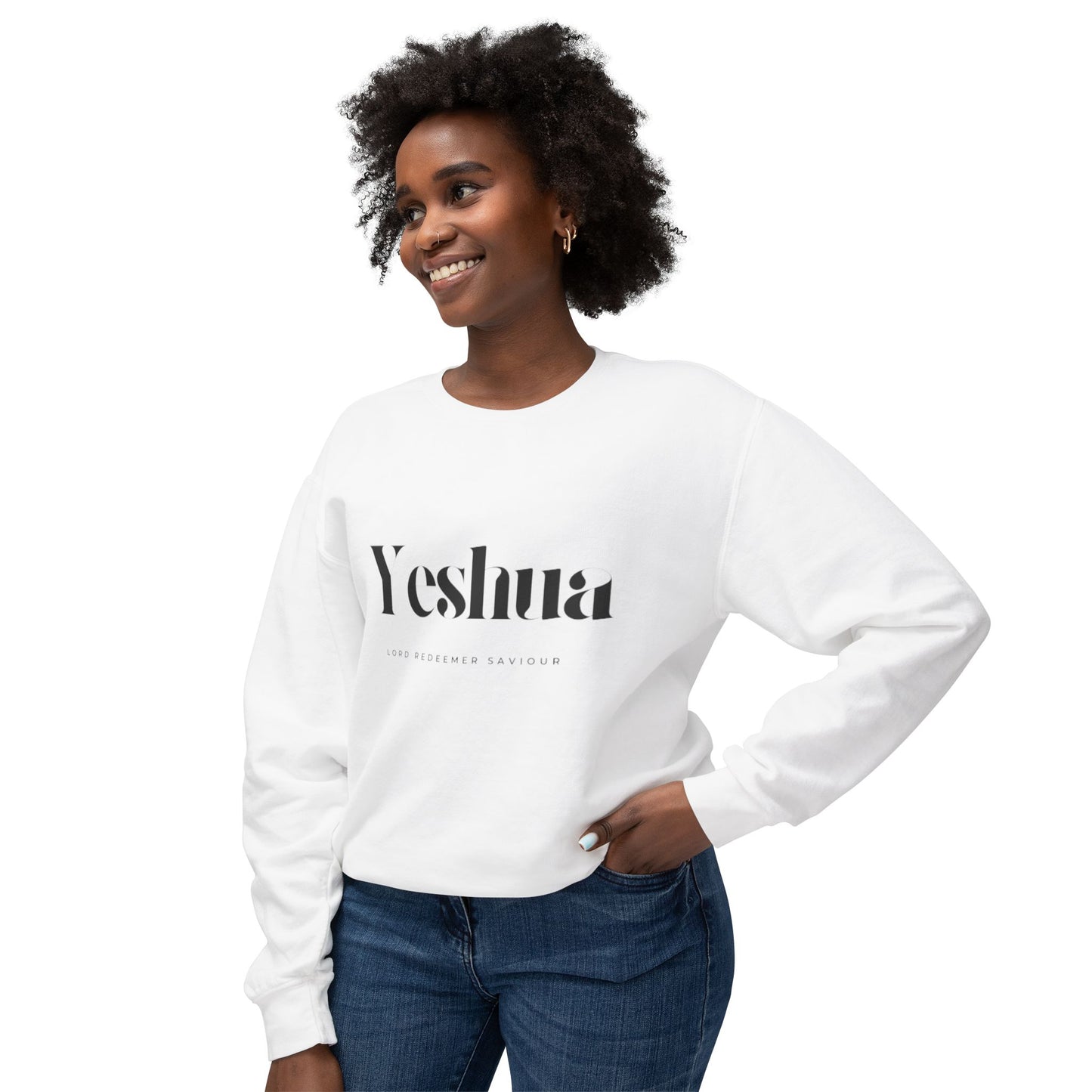 Yeshua Comfort Crewneck Sweatshirt, Unisex Cozy Top, Inspirational Gift, Spiritual Apparel, Everyday Wear