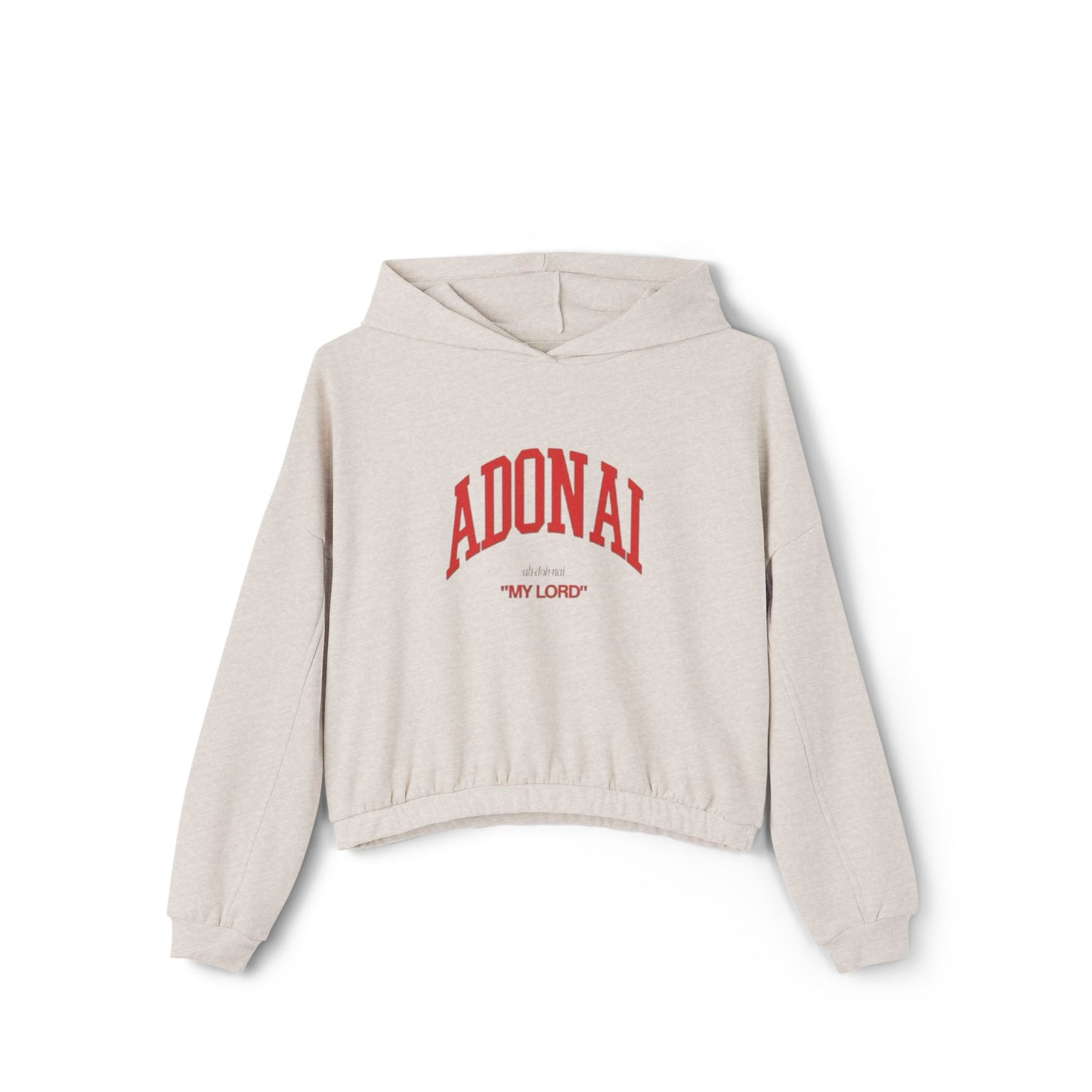 Adonai Women's Cinched Bottom Hoodie - Casual Comfort with a Meaningful Message