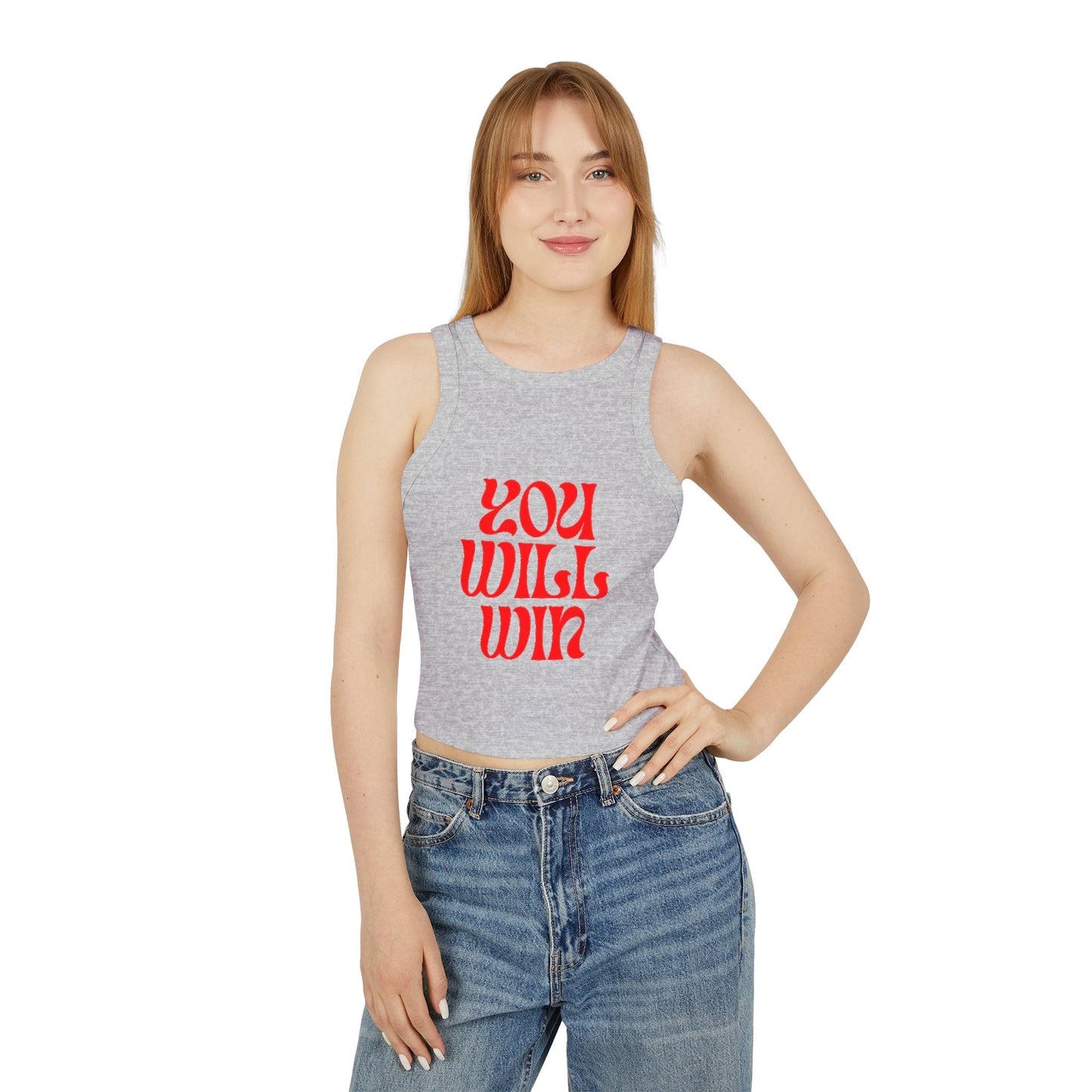 Empowering Women's Crop Tank, Motivational Fitness Top, Summer Workout Shirt, Inspirational Apparel, Casual Wear