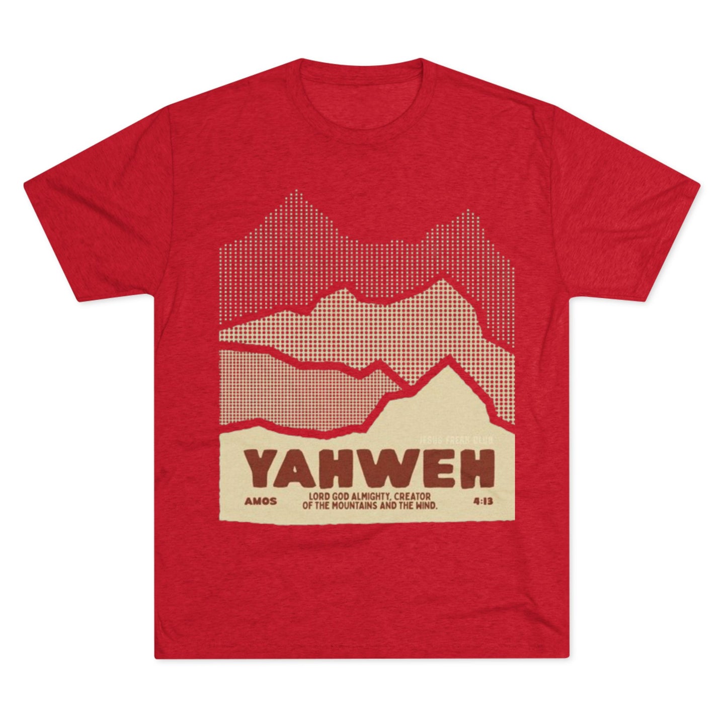 Faith-Inspired Unisex Tri-Blend Crew Tee - Yahweh Mountain Graphic