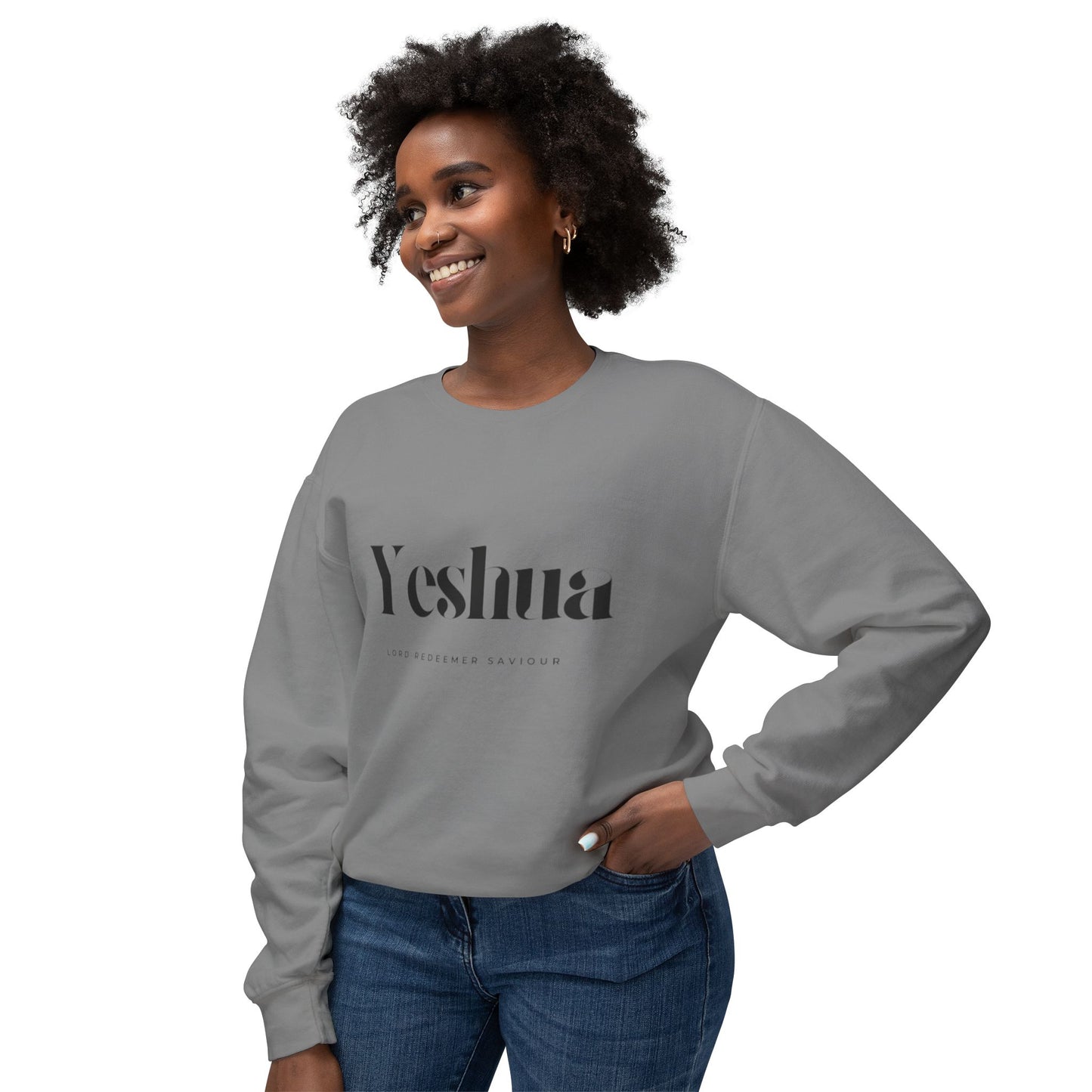 Yeshua Comfort Crewneck Sweatshirt, Unisex Cozy Top, Inspirational Gift, Spiritual Apparel, Everyday Wear