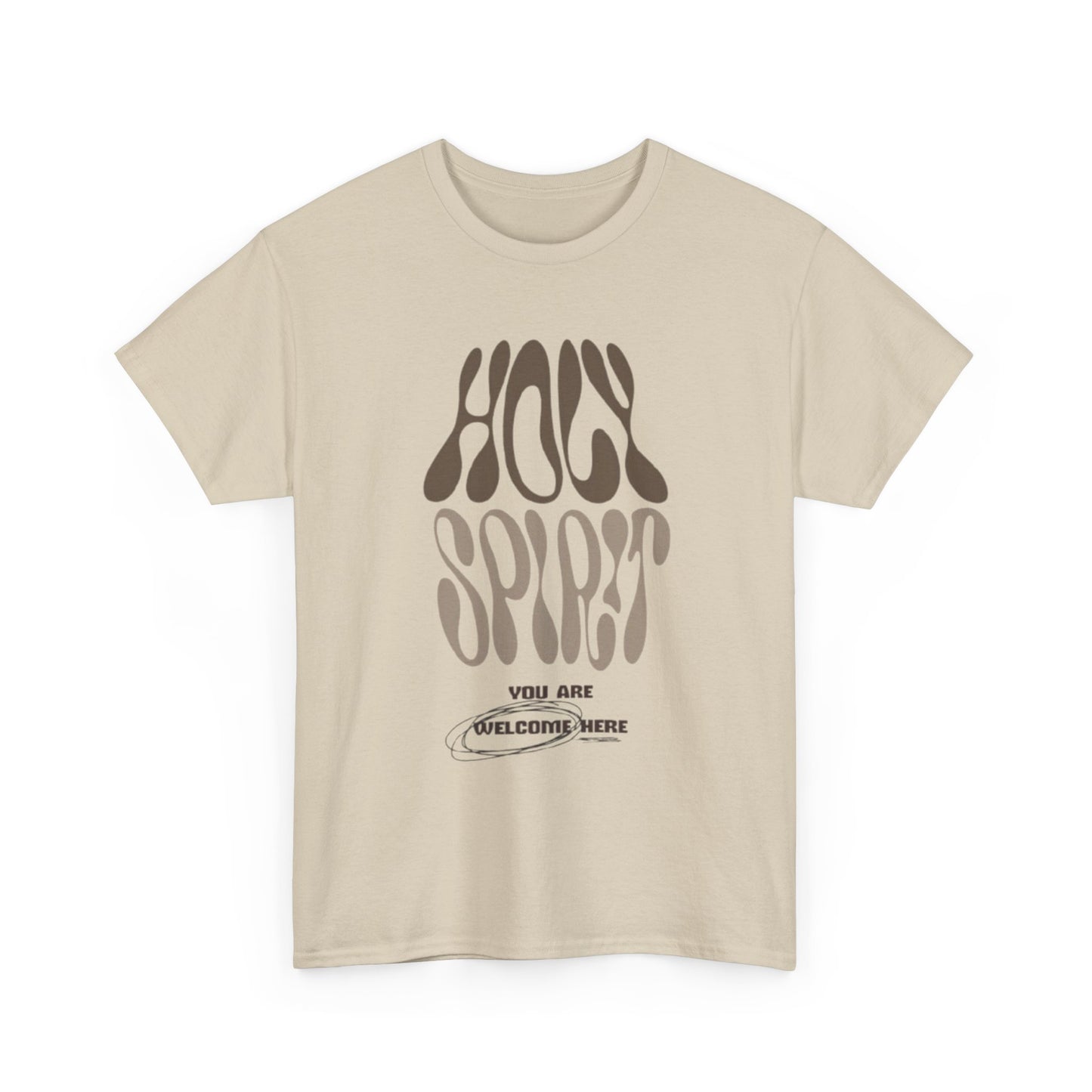 Holy Spirit Unisex Heavy Cotton Tee - Groovy Faith-Inspired Shirt